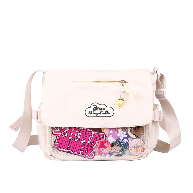 Simple Academic Style Girl Oblique Span Bag Student Large-capacity Messenger Bag Transparent Shoulder Bag