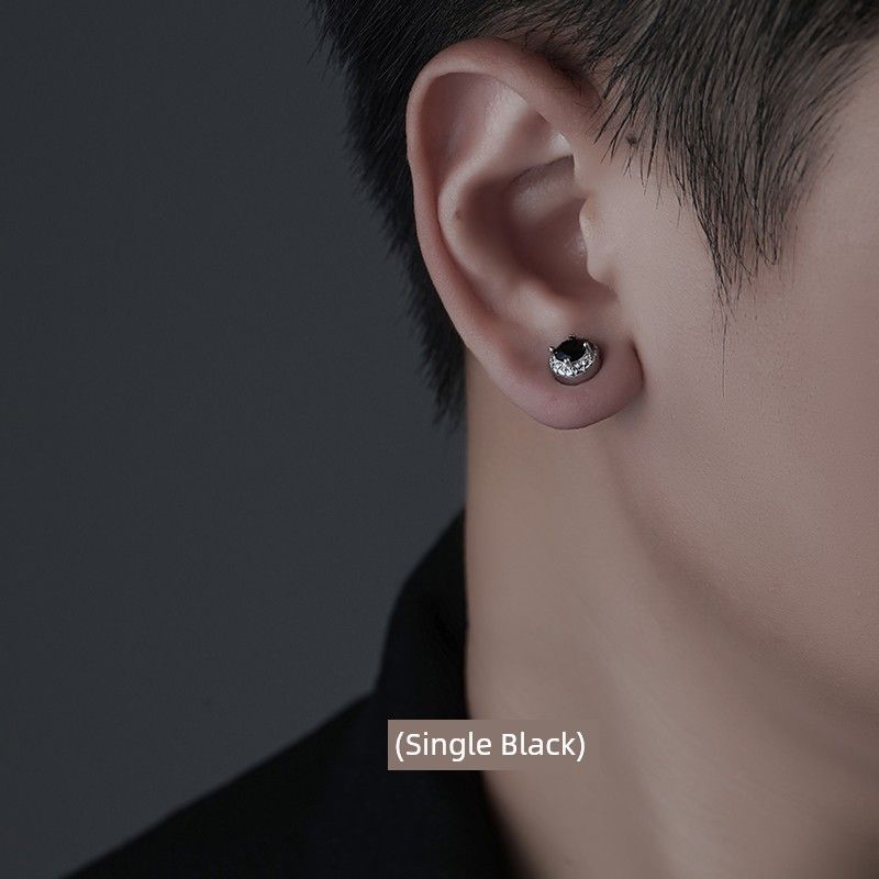

Magnetic Stud Earrings for Men 2025 New Arrival Best Selling Fancy Accessible Luxury Niche Design Handsome Earrings Earring Accessories Crown zircon magnetic black single