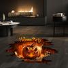 Halloween Pumpkin Wall Decal Self Adhesive Removable Horror Theme Home Decor for Living Room Bedroom Party Decoration