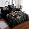 3-Piece Simple Modern Skull Animal Pattern Digital Printed Down Duvet Cover Set,Bedding Set(1 Down Duvet Cover+2 Pillowcases)