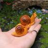 Mikro-Landschaftssimulation Kleine Schnecke Gartendekoration Schneckenornament Schneckenmodell Kunstharzhandwerk Miniaturfigur Heimdeko