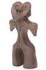 Heart clay excavated from Gunma Jomon clay large ceramic unglazed archaeological handmade by artisans figurine, Prefecture, figurine, (height 18.5cm),