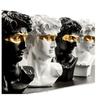 15cm Black Gold David Head Resin Plaster Art Sketch Model Ornament