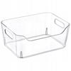 Rectangular transparent refrigerator organizer 23x16x9.5 cm