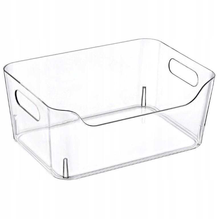 Rectangular transparent refrigerator organizer 23x16x9.5 cm
