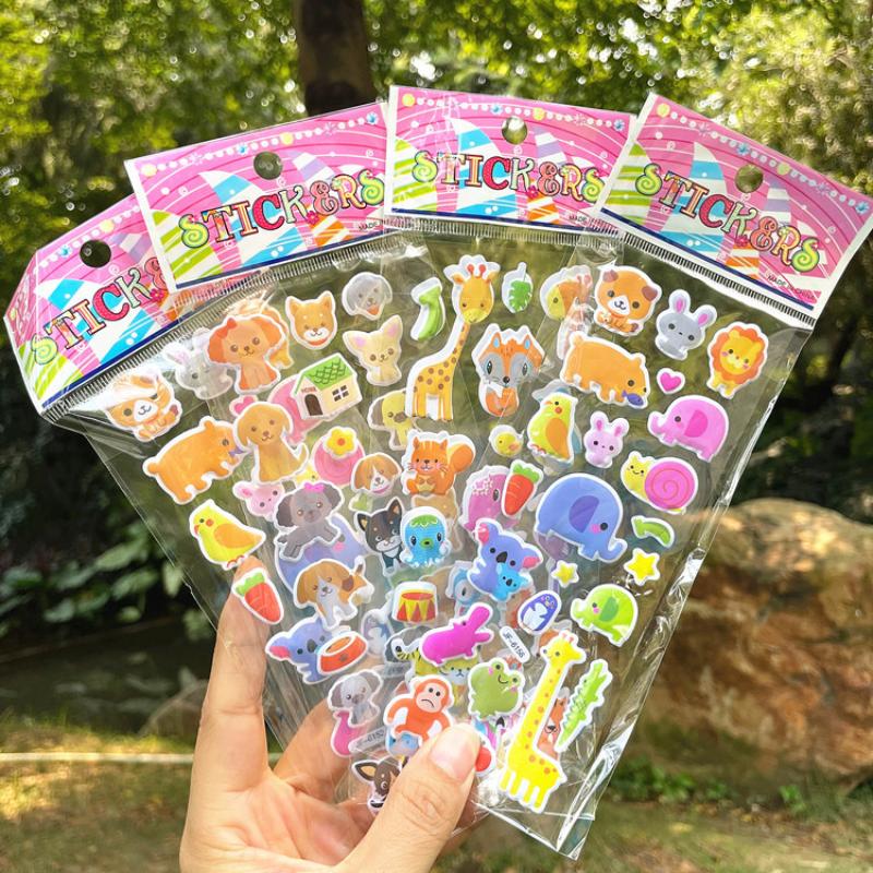 Non Toxic 3D Puffy Cartoon Stickers With Cute Animal Food Patterns Perfect For Kids Diy Crafts Scrapbooking Diary Decor