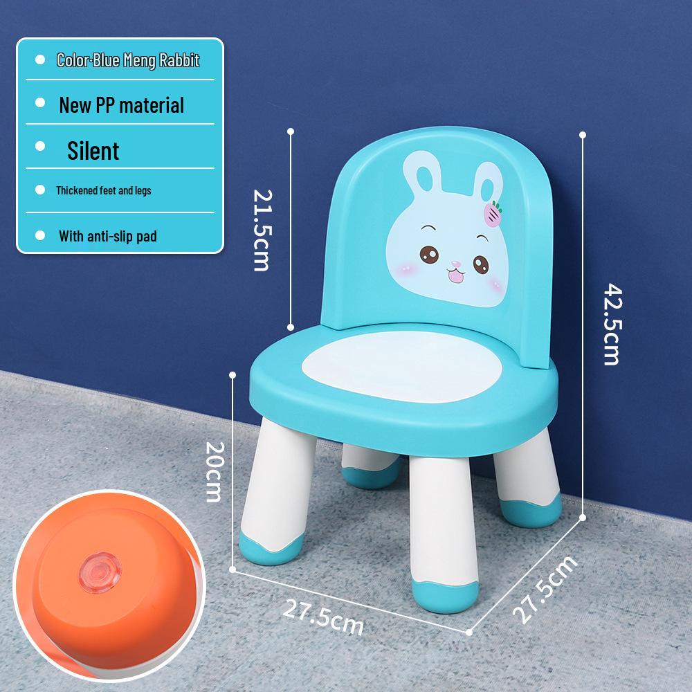 Xin Bei Le Kids' Squeaky Plastic Chair with Backrest - Ideal for Home or Kindergarten.