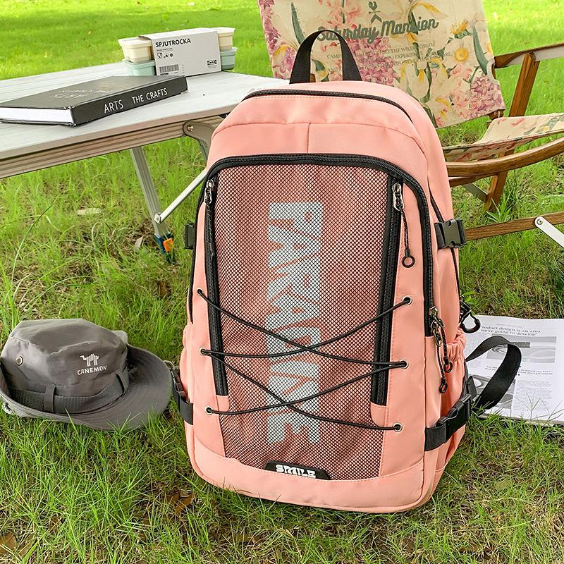 Sports Backpack Men's Outdoor Travel Bag Women's Simple Large-capacity Student Schoolbag Fashionable Versatile Couple Backpack