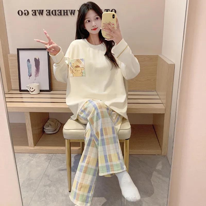 Women's Autumn/Winter Pajama Set: Cute, Girlish Long-Sleeve, Loose, Casual Homewear