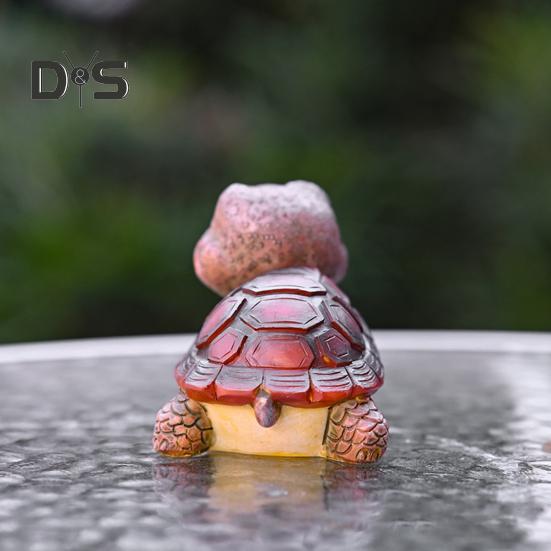Turtle Garden Statue Resin Turtle Tabletop Ornament Cartoon Turtle Figurine for Yard Patio Planter Home Indoor Decoration