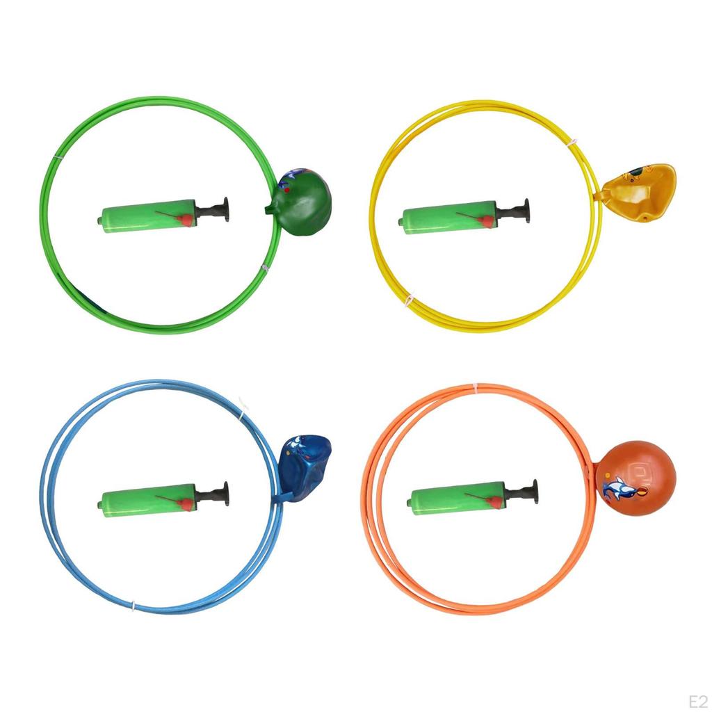 Rings Toy Dive Toys with Balloon & Inflator Sinking Pool for Underwater Adults