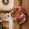 Dachshund Christmas Dog Door Hanger Pine Berry Christmas Bell Wreath Hanger  Xmas Party Supplies