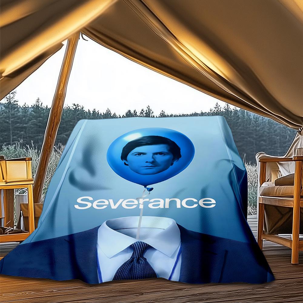 1pc Severance Outdoor Flannel Throw Blanket Soft, Cozy, Warm All Season, Machine Washable,