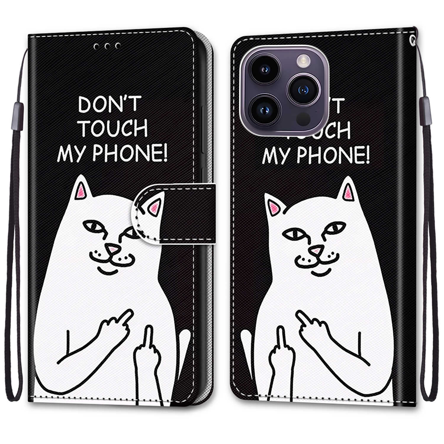 

Роскошный окрашенный кожаный чехол-кошелек в стиле книги, защитный чехол для iPhone 16 15 14 13 12 Pro Max 15Pro 16Pro iPhone11 iPhone 13