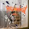 30*90CM funny skull family celebration Halloween glass showcase home wall decoration wall stickers 2 sheets