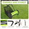 Manual Push Reel Lawn Mower 12 Inch 5 Blade Walk Behind Grass Cutter Adjustable Height with Grass Catcher