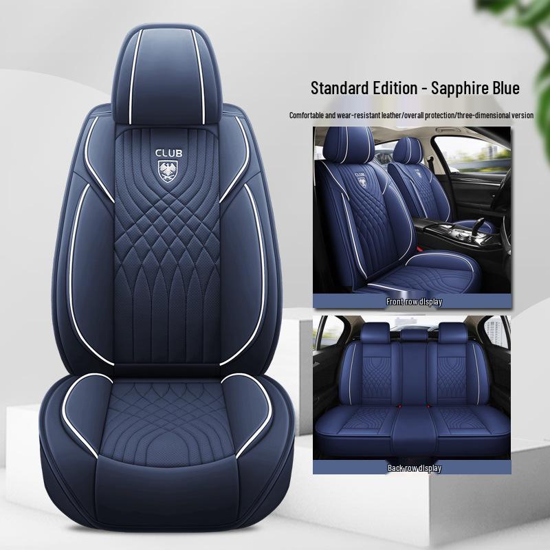 Universal Leather Car Seat Cover & Cushion for All Seasons - Winter Model