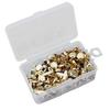 200Pcs Paper Fasteners Metal Brads Electroplated Craft Brads for Office School Projects with Storage Box Silver