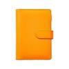 A6 PU Leather Six-Ring Loose-Leaf Binder with Zipper Pockets and Planner