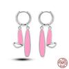 New 925 Sterling Silver Hope Rainbow Flower Earrings For Women Sparkling Colored Zircon Star Koi Earrings Fashion Party Jewelry