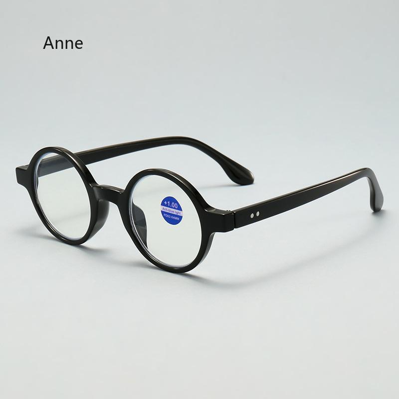 

Очки для чтения с защитой от синего света, маленькая круглая оправа, очки высокой четкости, художественные ретро-очки для пресбиопии и гиперметропии, унисекс 4