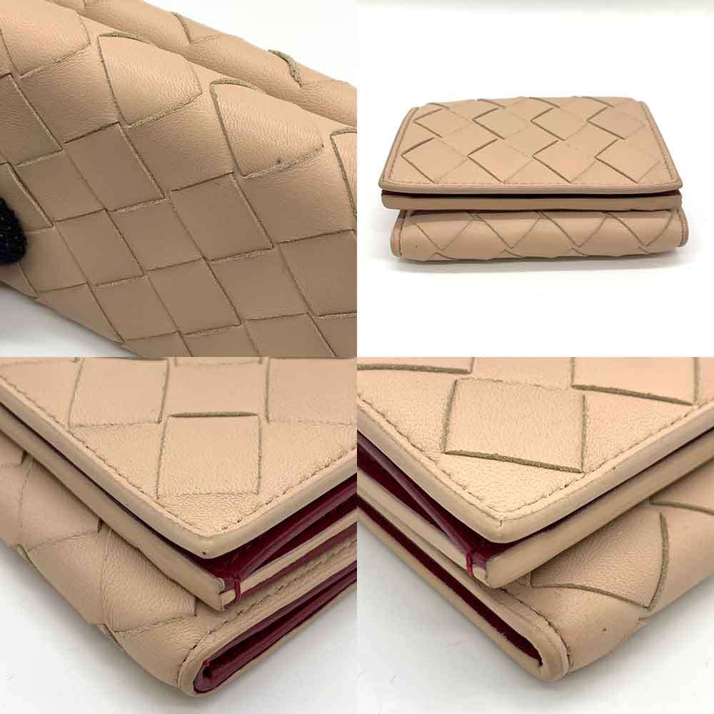 Portafoglio BOTTEGAVENETA INTRECCIATO usato a tre ante in pelle Donna