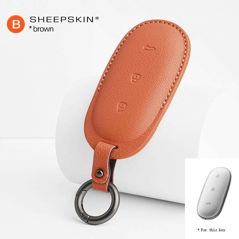 Autoschlüssel Schutzhülle Lammfell FÜR Für LEADING IDEAL ONE LiXiang L9 L8 L7 Auto Intelligentes Bluetooth Schlüsseletui Zubehör