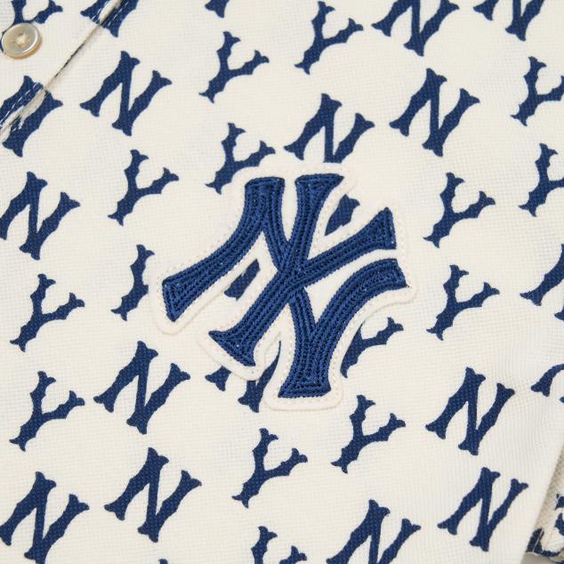 New MLB Short Sleeved Dress Women's Cream 3FOPM0223-50CRS