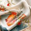 Hangzhou silk spring and autumn versatile pomegranate tree 111% mulberry silk silk scarf silk scarf women's beige neck small square scarf