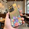 Smile with Colorful Flowers Hard Phone Case for Iphone 16 15 14 13 12 11 Pro Max Mini Shockproof Anti-Scratch Protective Cover