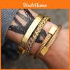 Braccialetti Geometrici in Acciaio Inossidabile per Uomo e Donna con Perline con Lettere Romane per Regalo da Viaggio