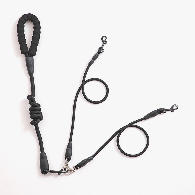 

Monofilament Reflective One Drag Two Pet Hand Holding Rope Dog Traction Rainbow One Drag Two Dog Leash Dog Leash Pet Supplies S-0.8 * 120cm +0.6*60cm * 2 Rainbow Black