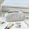 Ins Casual Style Polka Dot Pencil Case Large Capacity Korean Fashion Makeup Bag Portable Stationery Organizer for Students