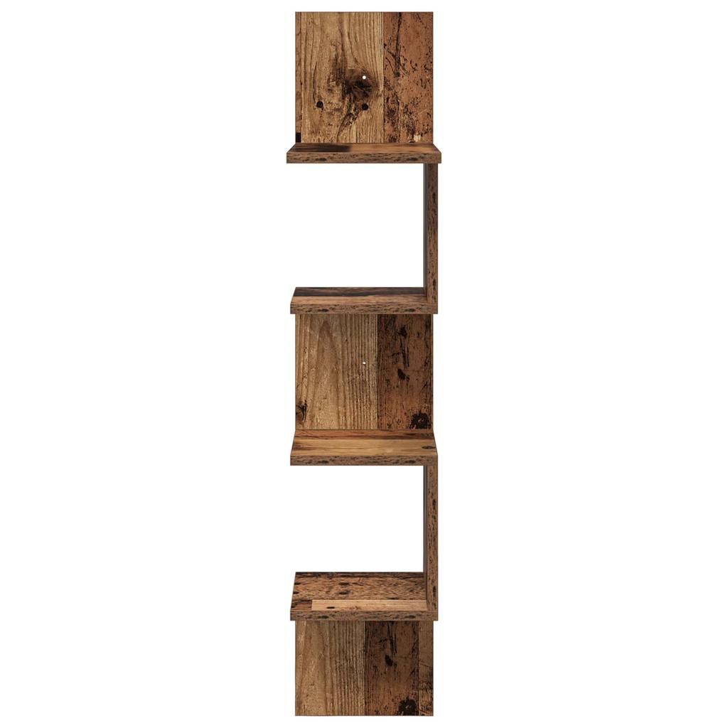 Wall Shelf Wall Mount Brown 32 X 21 X 107 Cm Particleboard