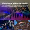 18in1 Car LED Interior Ambient Lights  Fiber Optic RGB Strip 256 Colors APP Control Auto Atmosphere Decorative Lamp