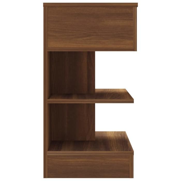 Table de chevet - Maison Exclusive - Chêne marron - Bois d'ingénierie - 40x35x65 cm
