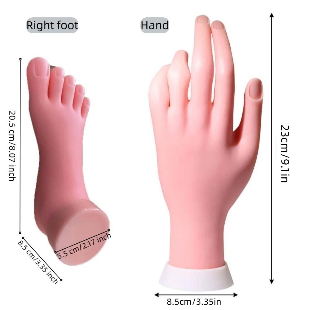 Soft Nail Practice Hand Flexible Positioning Fake Hand Nail Tools Mannequin Hand  Nail Training