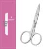 Stainless Steel Eyebrow, Nose, and Beauty Scissors with Round, Curved, and Pointed Heads