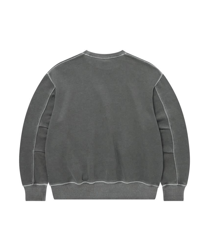 COVERNAT Flag Graphic Pigment Sweatshirt Charcoal