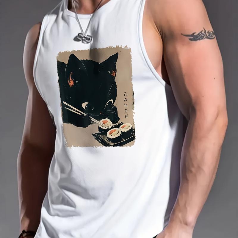 

Sleeveless Athletic Shirt, Sweat-Absorbent for Weightlifting & Running XXL чорний