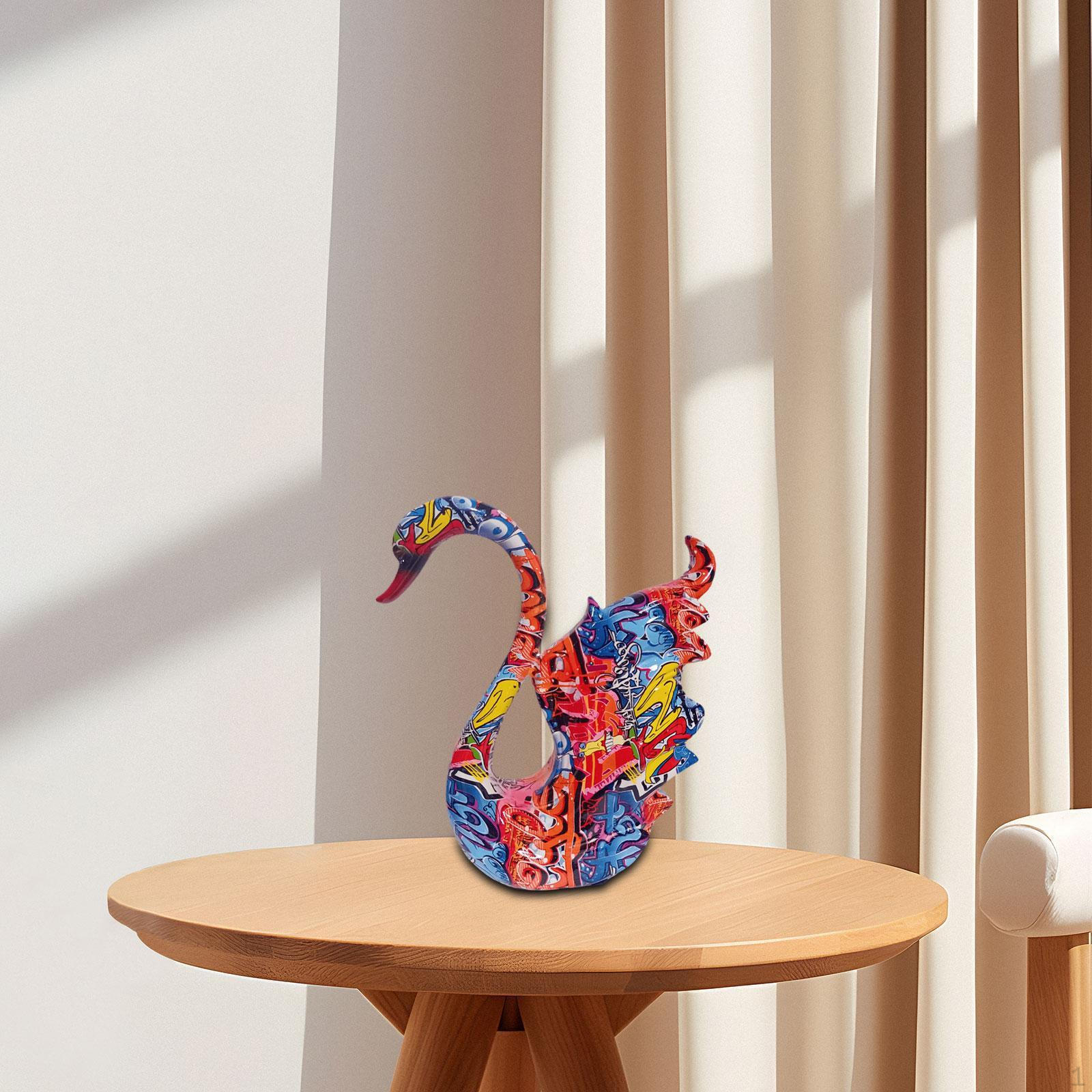 

Фигурка лебедя, коллекционная скульптура из смолы для домашнего декора и подарка Letters