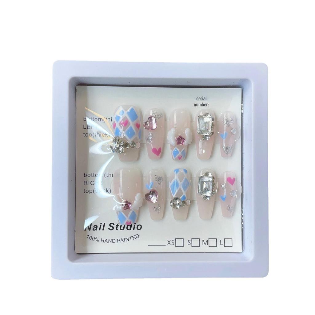 Cutie Exquisită de Depozitare și Expunere pentru Nail Art - Cadou Elegant pentru Piese de Unghii