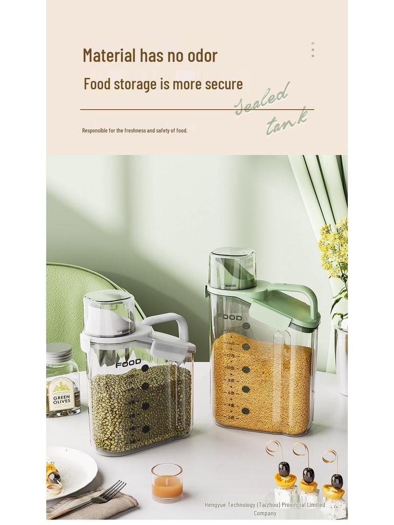 Airtight Cereal and Grain Storage Canister with Lid