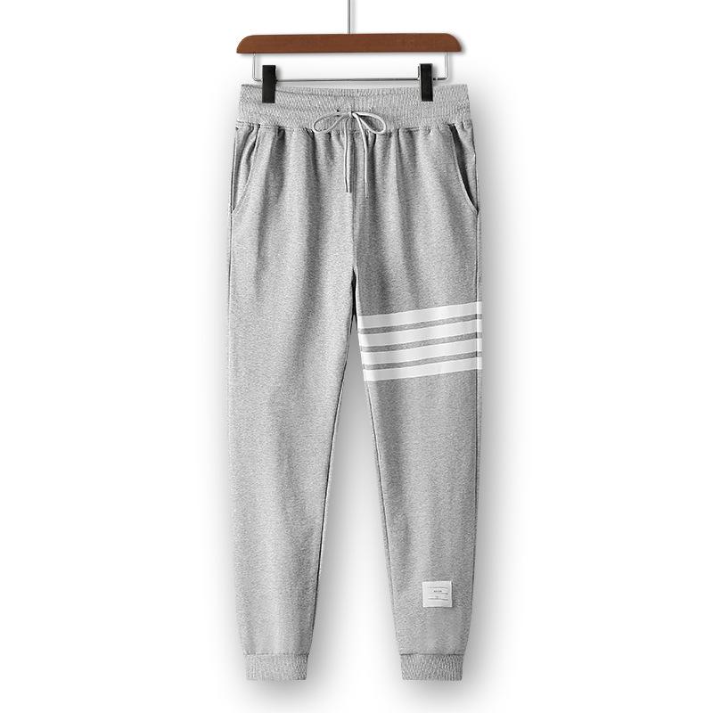 Men's Tide Brand Four-Stripe Casual Jogger Sweatpants - Trendy, Versatile Cotton for Spring and Autumn