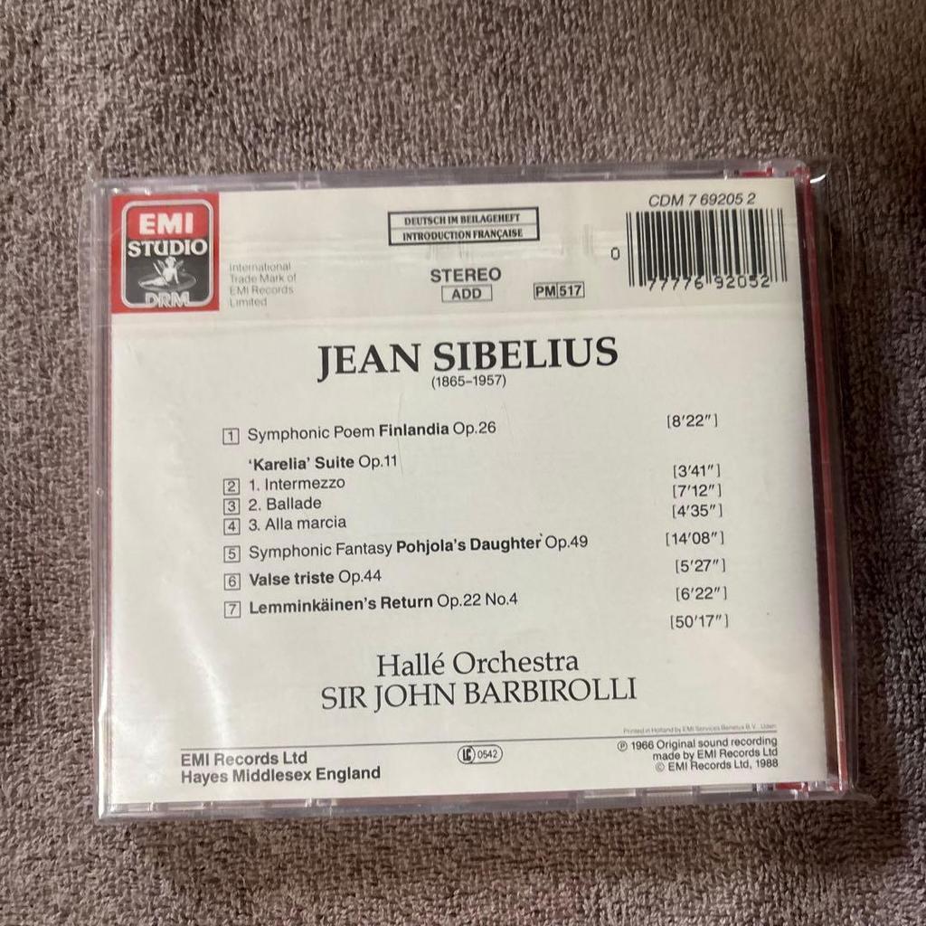 Used Sir John Barbirolli Conducts Sibelius: Orchestral Works
