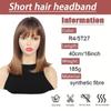 Stained Inner Buckle On the Top of the Head Straight Hair Headband for Women Synthetic Wig for Easy Wearing Daily Party Use