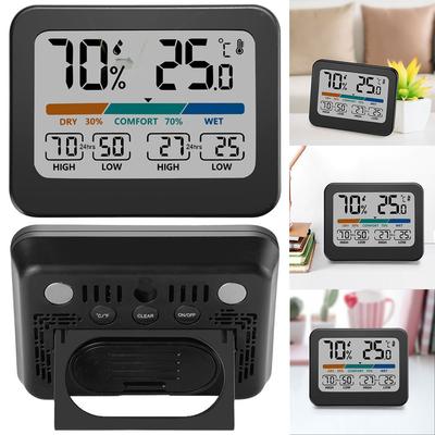 Digital Thermometer Hygrometer Color Large Screen Temperature Humidity Monitor Comfort Indicator Battery Powered for Home Indoor