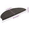 Self Adhesive Stair Treads 5 pcs 65 x 21 x 4 cm Anthracite Grey Semi Round Large