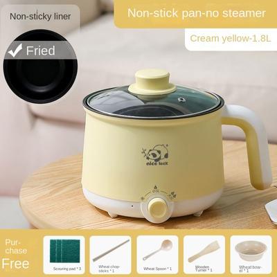 Multifunktionaler elektrischer Chafing Dish, kleiner Elektroherd, antihaftbeschichteter Mini-Reiskocher, integrierter Elektroherd mit Dampfschüssel