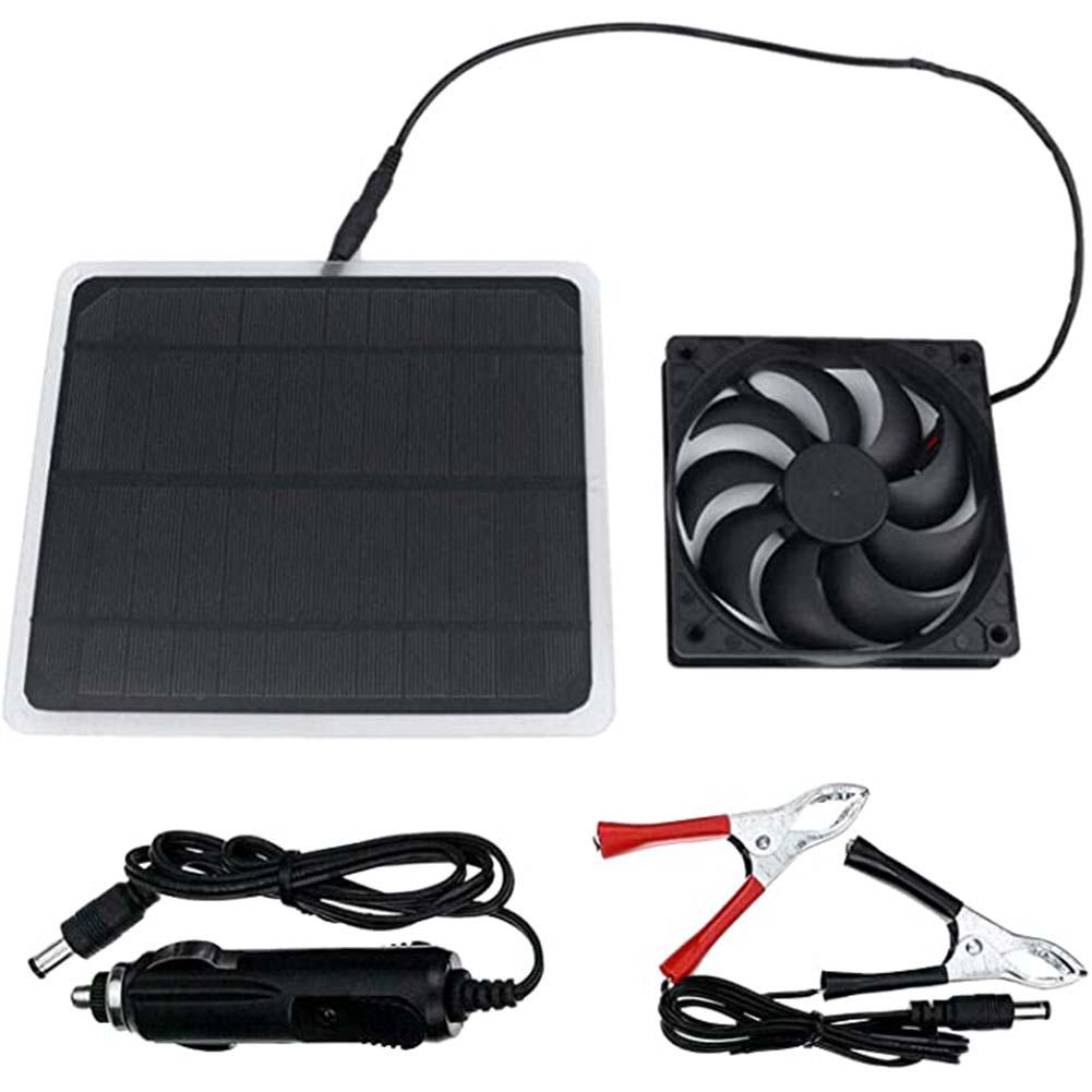 10W Solar Powered USB Fan for Greenhouse Pet House Tree House and RV Car Efficient and Eco Friendly Ventilation